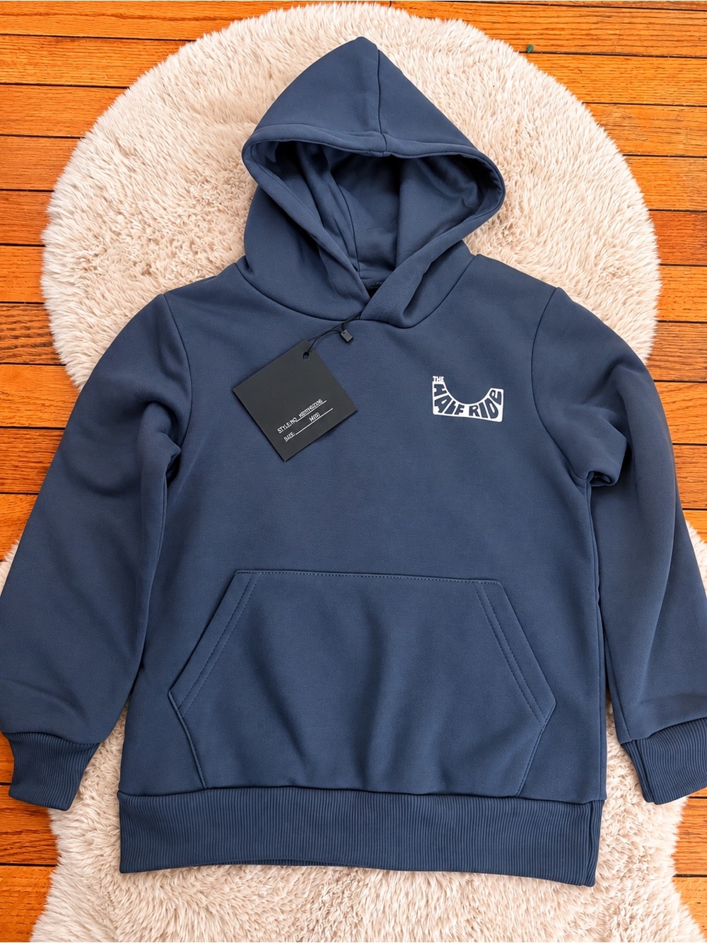 Boys’ Navy Blue Hoodie – Size L (6) 💙